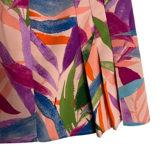 🌺SAGE the LABEL Havena Lady Pleated Tropical Print Lined Skirt Size Small🌺 - Picture 5 of 9
